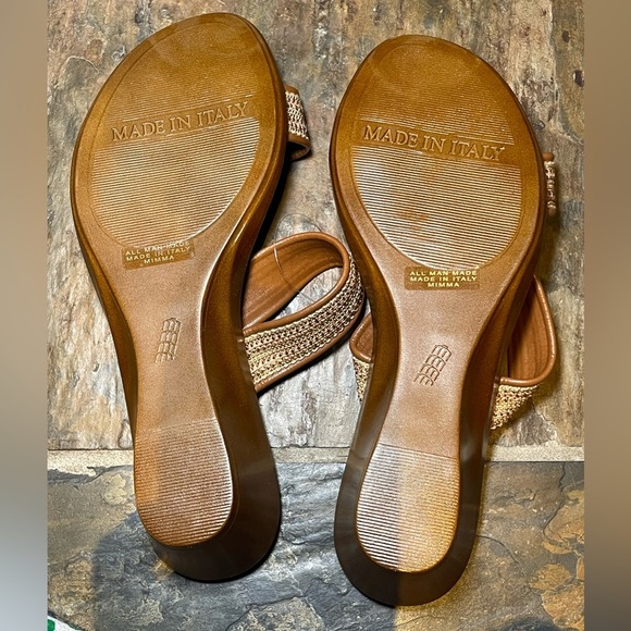 Toscanella gold wedges sz 8 1/2 M - Picture 4 of 4
